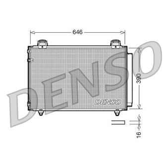 Condenseur, climatisation DENSO DCN50024 pour TOYOTA AVENSIS 2.4 - 170cv