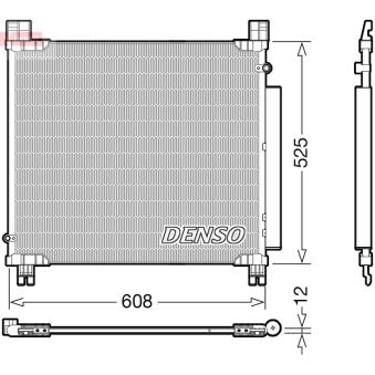 Condenseur, climatisation DENSO DCN50050 pour TOYOTA HILUX 2.4 D 4WD - 150cv