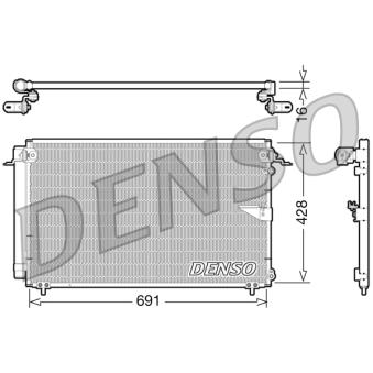 Condenseur, climatisation DENSO DCN51008 pour LEXUS LS 430 - 282cv
