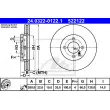ATE 24.0322-0122.1 - Jeu de 2 disques de frein avant
