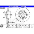 ATE 24.0322-0150.1 - Jeu de 2 disques de frein avant