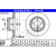 ATE 24.0322-0159.1 - Jeu de 2 disques de frein avant