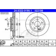 ATE 24.0322-0199.1 - Jeu de 2 disques de frein avant