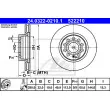 ATE 24.0322-0210.1 - Jeu de 2 disques de frein avant