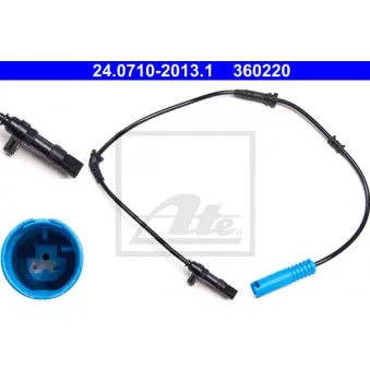 Capteur, vitesse de roue ATE OEM 34526756384