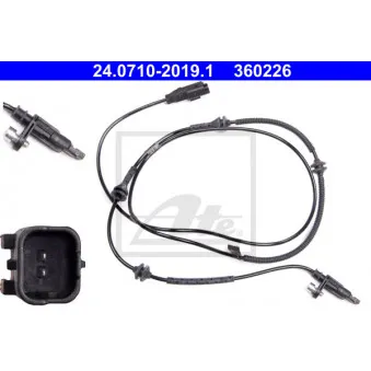 ATE 24.0710-2019.1 - Capteur, vitesse de roue