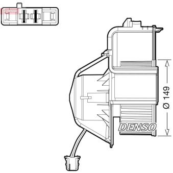 Pulseur d'air habitacle DENSO DEA05007 pour MERCEDES-BENZ CLASSE E 3.0 d - 211cv
