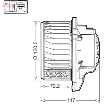 Pulseur d'air habitacle DENSO DEA41016 pour FIAT PUNTO 1.5 CRDi - 110cv