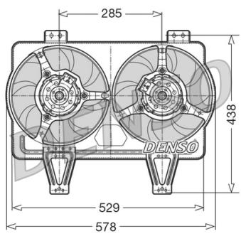 Ventilateur, refroidissement du moteur DENSO OEM 60692424