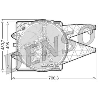 Ventilateur, refroidissement du moteur DENSO DER01020 pour ALFA ROMEO MITO 1.4 - 105cv