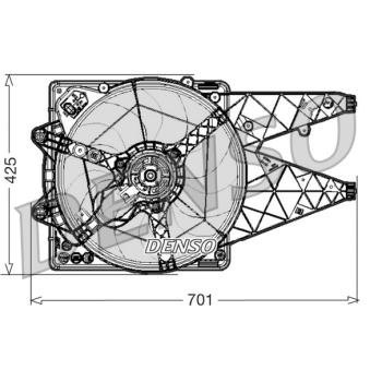 Ventilateur, refroidissement du moteur DENSO OEM 55213077