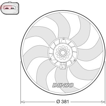 Ventilateur, refroidissement du moteur DENSO DER02006 pour AUDI A6 2.0 TFSI - 252cv