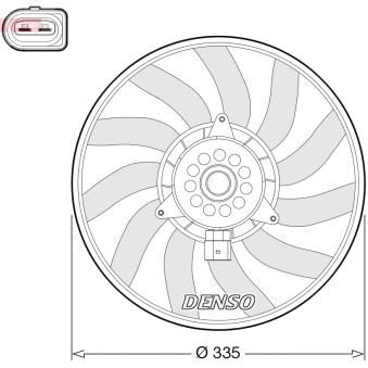 Ventilateur, refroidissement du moteur DENSO [DER02008]