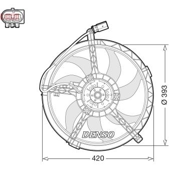 Ventilateur, refroidissement du moteur DENSO DER05010