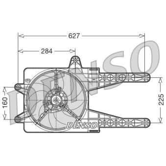 Ventilateur, refroidissement du moteur DENSO DER09013 pour RENAULT MEGANE 75 1.2 - 73cv
