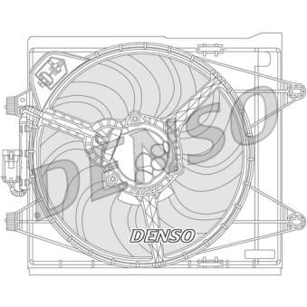 Ventilateur, refroidissement du moteur DENSO DER09051 pour FIAT PANDA 0.9 - 65cv