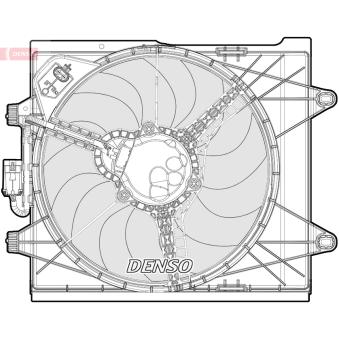 Ventilateur, refroidissement du moteur DENSO DER09096 pour FIAT 500 0.9 - 105cv