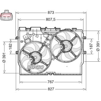 Ventilateur, refroidissement du moteur DENSO OEM 1358012080