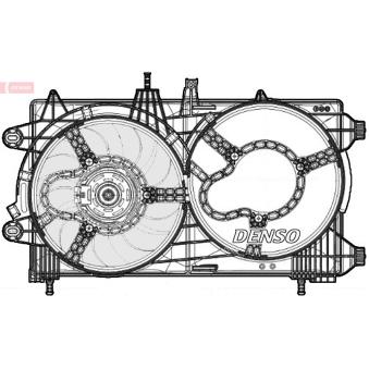 Ventilateur, refroidissement du moteur DENSO DER13012 pour LANCIA YPSILON 0.9 TwinAir - 80cv