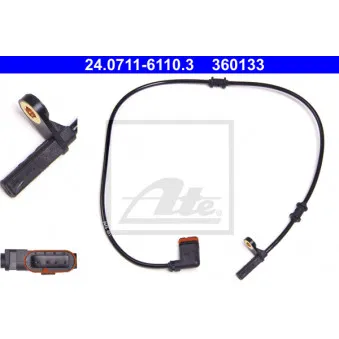 Capteur, vitesse de roue ATE OEM A1715400117