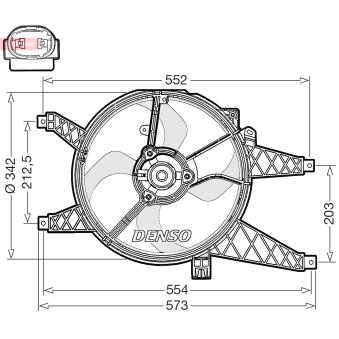 Ventilateur, refroidissement du moteur DENSO [DER23006]