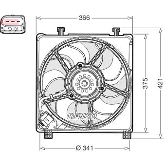 Ventilateur, refroidissement du moteur DENSO OEM 1S0121207J
