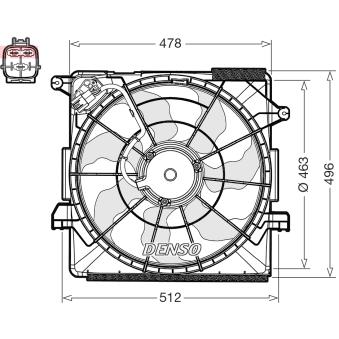 Ventilateur, refroidissement du moteur DENSO [DER43000]