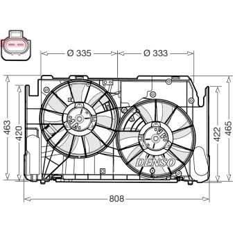 Ventilateur, refroidissement du moteur DENSO [DER50002]