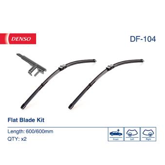 Kit balais d'essuie-glace DENSO DF-104 pour OPEL ASTRA E 300 4-matic - 252cv