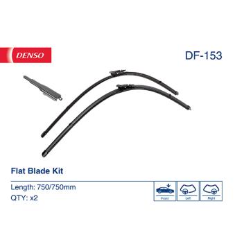 Kit balais d'essuie-glace DENSO DF-153 pour FORD FIESTA 2.0 EcoBlue - 120cv