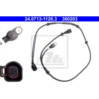 Capteur, vitesse de roue ATE OEM 7M3927807F