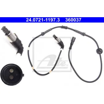Capteur, vitesse de roue ATE 24.0721-1197.3