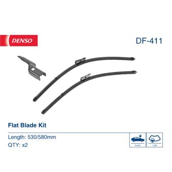Kit balais d'essuie-glace DENSO DF-411 pour HONDA LOGO 3.0 D - 211cv