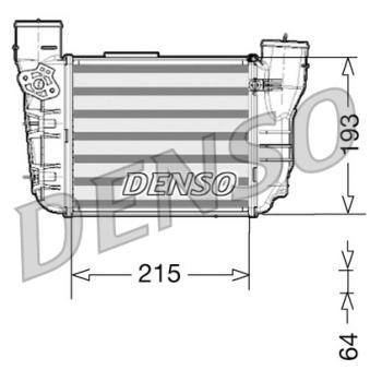 Intercooler, échangeur DENSO DIT02020 pour AUDI A4 1.8 T - 190cv