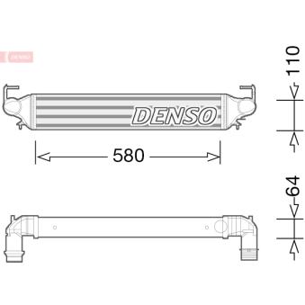 Intercooler, échangeur DENSO DIT09118
