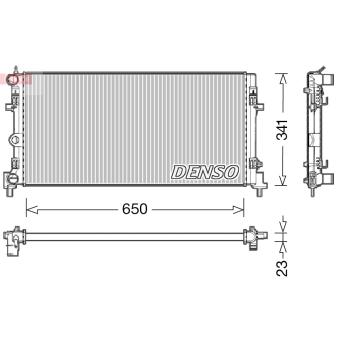 Radiateur, refroidissement du moteur DENSO DRM02015