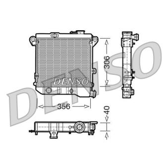 Radiateur, refroidissement du moteur DENSO OEM 82357295