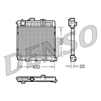 Radiateur, refroidissement du moteur DENSO OEM 1719380
