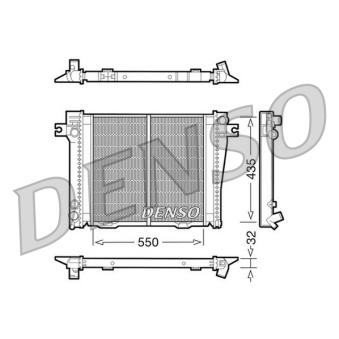 Radiateur, refroidissement du moteur DENSO DRM05036