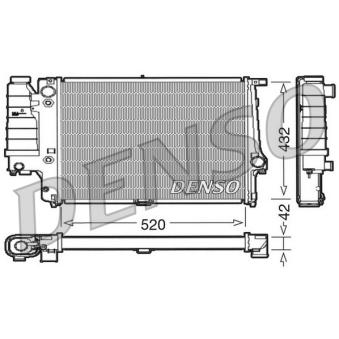 Radiateur, refroidissement du moteur DENSO OEM 17111723517