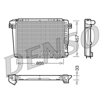 Radiateur, refroidissement du moteur DENSO [DRM05071]