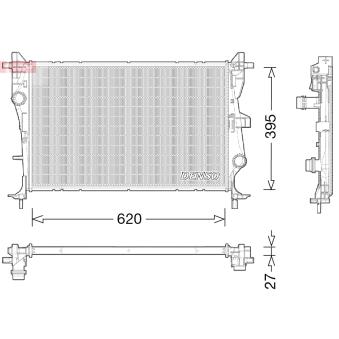 Radiateur, refroidissement du moteur DENSO DRM06038 pour JEEP RENEGADE 2.0 CRD 4x4 - 170cv