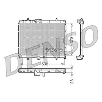 Radiateur, refroidissement du moteur DENSO DRM07015