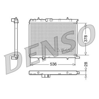 Radiateur, refroidissement du moteur DENSO DRM07021