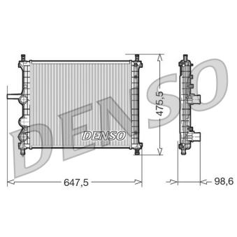 Radiateur, refroidissement du moteur DENSO OEM 51745120