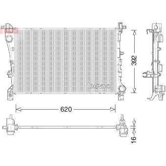 Radiateur, refroidissement du moteur DENSO OEM 51963267
