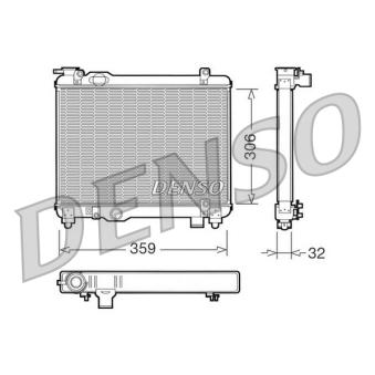 Radiateur, refroidissement du moteur DENSO DRM09082