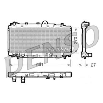 Radiateur, refroidissement du moteur DENSO [DRM09093]