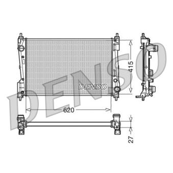 Radiateur, refroidissement du moteur DENSO OEM 55700448