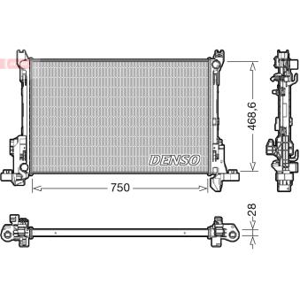 Radiateur, refroidissement du moteur DENSO [DRM09174]